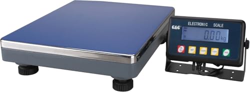 G&G PSE 200kg/10g Paketwaage Plattformwaage robuste 38 × 32 cm Wiegefläche aus Aluminumguss, verstellbare Füße, Digitalwaage von G&G