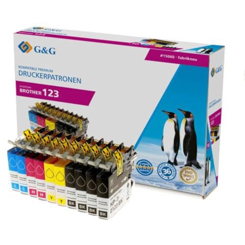 G&G Tinte kompatibel zu Brother LC-123 4X BK, je 2X C, M, Y von G&G
