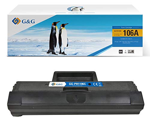 G&G Toner kompatibel mit HP 106A/ W1106A für Laser 107, MFP135, MFP137 von G&G