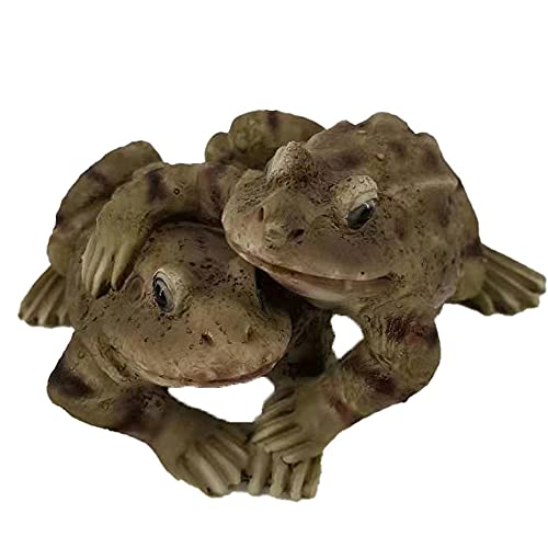 Frosch Poly Resin Rasen Statue – Handgefertigte Ornament Figur mit aufwendigen Details – frostbeständige Gartenteichskulptur geeignet für drinnen und draußen – Kröte Terrasse Geschenk (Liebhaber) von G&H Decor