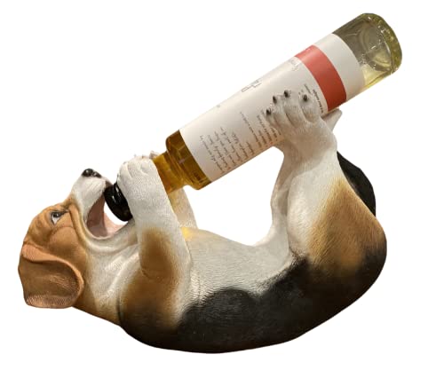 G&H Decor,Entzückende 30.5 cm Beagle Weinflaschenhalter Figur,Küchenarbeitsplatte oder Tischplatte Tierstatue Ornament,Niedliches Hundedekanter Heimgeschenk von G&H Decor