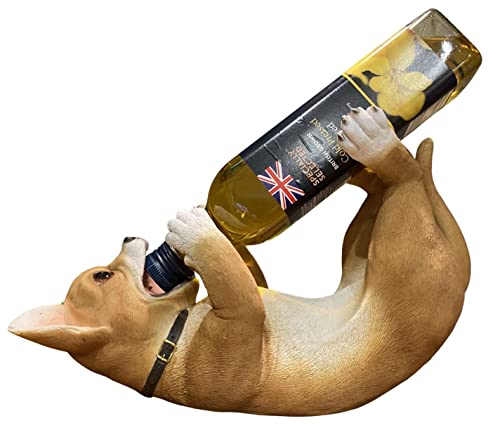 G&H Decor,Entzückende 30.5 cm Chihuahua Weinflaschenhalter Figur,Küchenarbeitsplatte oder Tischplatte Tierstatue Ornament,Niedliche Hunde Dekanter Home Geschenk von G&H Decor