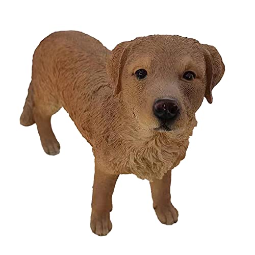 G&H Decor Golden Retriever Gartenstatue, 27 cm, handgefertigt, Kunstharz, mit aufwendigen Details, für den Innen- und Außenbereich geeignet, frostbeständige Welpen-Ornament-Skulptur von G&H Decor