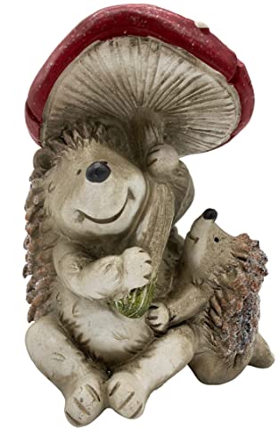 G&H Decor - Niedliche Mutter und Baby Igel Statue – handbemalte 17,8 cm Rasenfigur – aufwendige Details, geeignet für den Innen- und Außenbereich – wetterfeste Igel-Rasen-Ornament-Figur von G&H Decor
