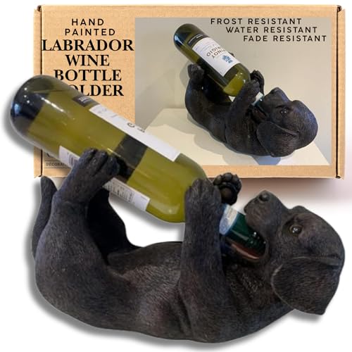 G&H Decor Schwarze Labrador-Weinflaschenhalter-Figur – Heimdekor-Hund-Weinflaschenhalter-Figur mit erstaunlichen Details – dekorative Küchenarbeitsplatte oder Tischplatte, Lab-Welpen-Dekor-Dekanter G&H Decor Schwarze Labrador-Weinflaschenhalter-Figur – Heimdekor-Hund-Weinflaschenhalter-Figur mit erstaunlichen Details – dekorative Küchenarbeitsplatte oder Tischplatte, Lab-Welpen-Dekor-Dekanter von G&H Decor