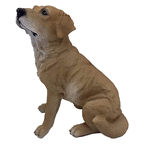 Garden & Home Decor – Labrador Retriever Hund Polyresin Statue – handbemalte Figur – aufwendige Details geeignet für den Innen- und Außenbereich – frost- und lichtbeständig, Tier-Rasen-Ornament (gelb) von G&H Decor