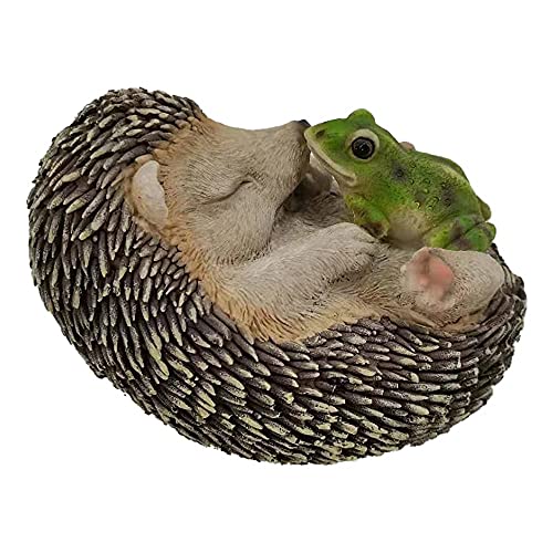 Garten- und Heimdekoration – Realistische Igel-Statue aus Polyresin – handbemalte Figur – aufwendige Details geeignet für den Innen- und Außenbereich – frost- und lichtbeständig von G&H Decor