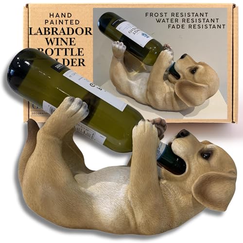 G&H Decor – Weinflaschenhalter-Figur mit gelbem Labrador – Weinflaschen-Figur mit Hund als Heimdekoration mit erstaunlichen Details – Dekorative Karaffe mit Labrador-Welpen-Ornament für die Küchenarbe G&H Decor – Weinflaschenhalter-Figur mit gelbem Labrador – Weinflaschen-Figur mit Hund als Heimdekoration mit erstaunlichen Details – Dekorative Karaffe mit Labrador-Welpen-Ornament für die Küchenarbe von G&H Decor