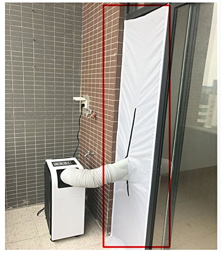 G&M only 48 x 210 cmAirLock Fensterabdichtung für Mobile Klimageräte und Ablufttrockner(max. Türgröße 50 x 210cm) (210 x 48 cm Weiß) von G&M only