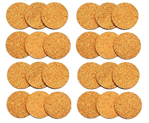 G&M 24x Korkuntersetzer rund Ø 9,5 cm Glasuntersetzer Kork Untersetzer von G&M