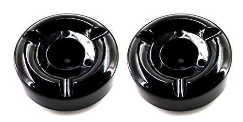 2er Set Aschenbecher schwarz Melamin Sturmaschenbecher Tischaschenbecher von G&M
