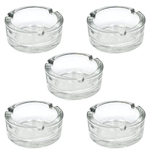 5x runder Aschenbecher aus Glas Tischaschenbecher Glasascher Zigarrenascher 5x runder Aschenbecher aus Glas Tischaschenbecher Glasascher Zigarrenascher von G&M