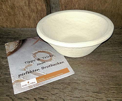 Gärkorb Gärkörbchen Holzschliff für 0,75 kg Brote rund glatt, inkl. Info 'perfekt Brotbacken' von G & O Exclusiv