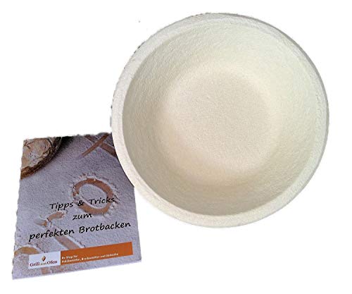 Proving Basket Wood Pulp Round Smooth for 1.00 kg Dough Proofing Basket & Info 'Perfect Bread Baking' von G & O Exclusiv