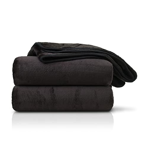 Amago - Kuscheldecke, Cashmere-Feeling, 180 x 220 cm - Schwarz von Amago