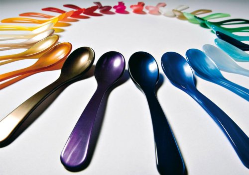 G. F. Heim Söhne - bunte Eierlöffel aus Acrylglas (Pfirsich) von G. F. Heim Söhne