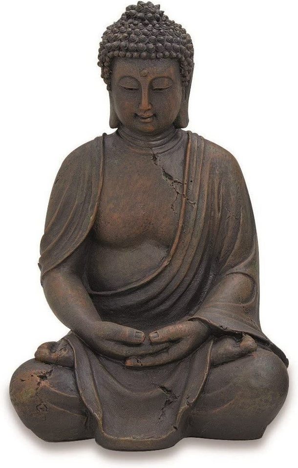 G. Wurm Buddhafigur Buddha Figur sitzend braun Feng Shui Polyresin Ga von G. Wurm