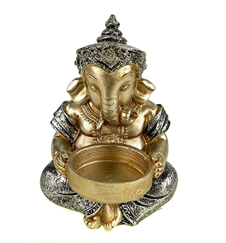 G. Wurm Deko Ganesha Figur als Teelichthalter 11 cm Teelicht Figuren von G. Wurm