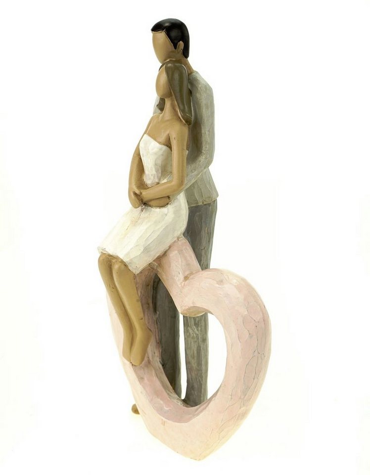 G. Wurm Dekofigur Moderne Skulptur Liebespaar mit Herz 23 cm von G. Wurm