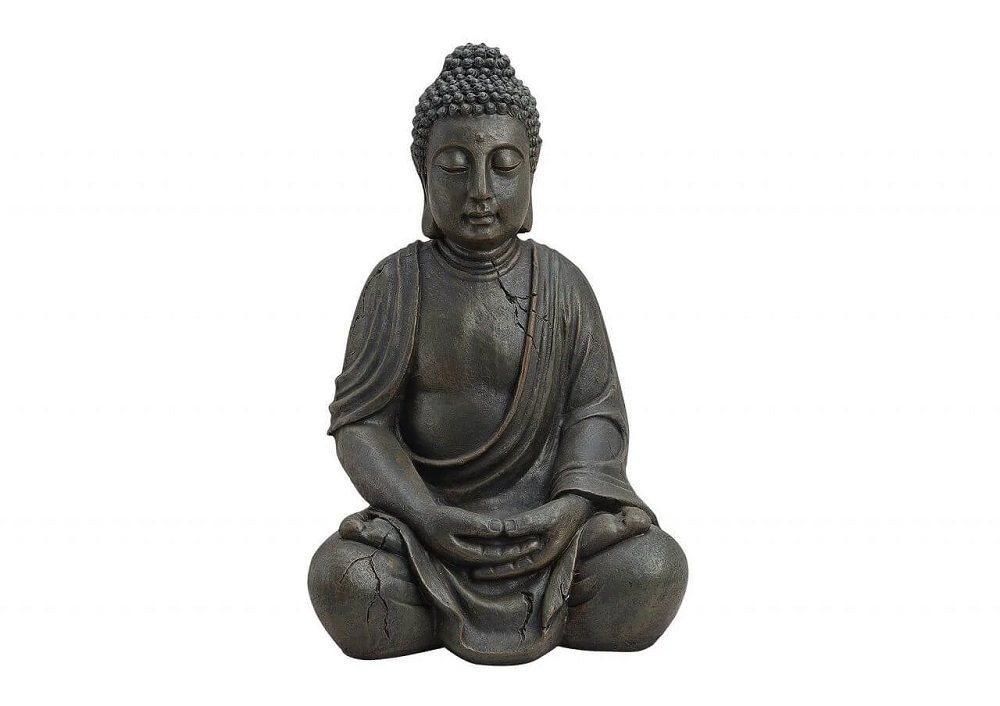 G. Wurm Gartenfigur Buddha Figur sitzend braun Feng Shui Polyresin von G. Wurm