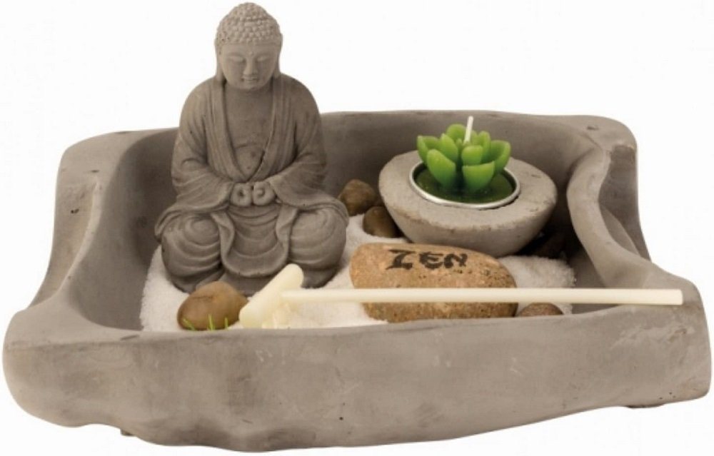 G. Wurm Gartenfigur Buddha Zen Set 22x16,5cm h=10cm von G. Wurm