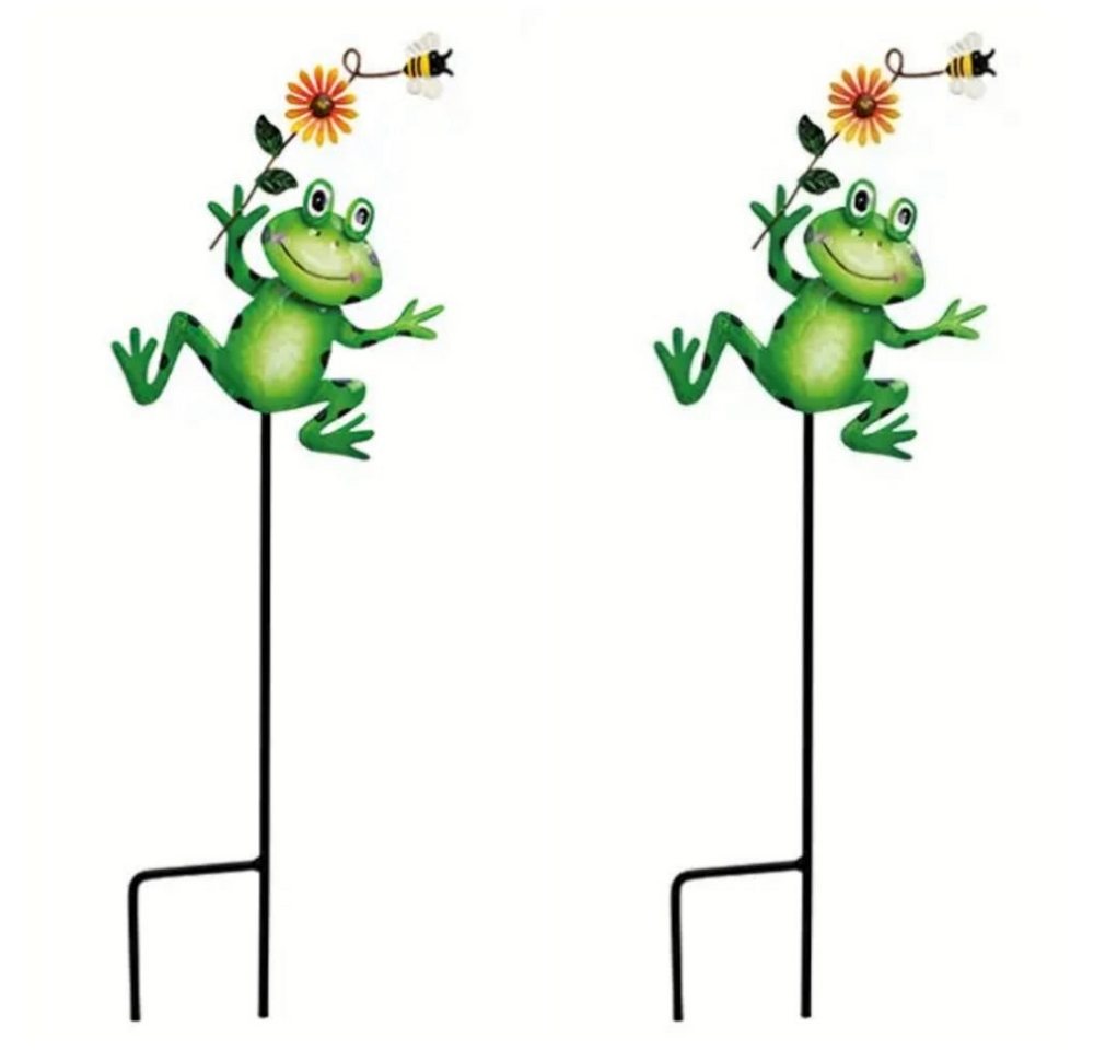 G. Wurm Gartenfigur Garten Blumen Stecker 2er Set Frosch mit Blume und Biene Grün 54 cm, 2er Set G. Wurm Gartenfigur Garten Blumen Stecker 2er Set Frosch mit Blume und Biene Grün 54 cm, 2er Set von G. Wurm