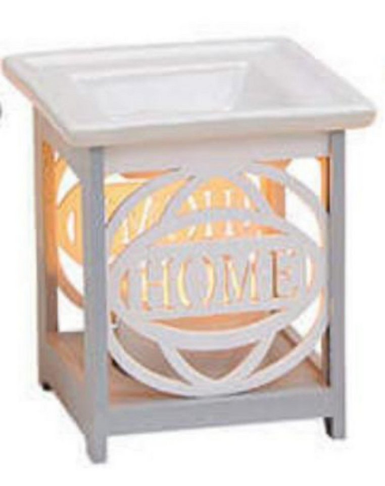 G. Wurm Kandelaber, Duftlampe HOME aus Keramik und Holz weiss fuer Teelichter von G. Wurm