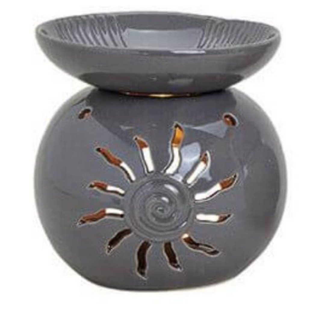 G. Wurm Kandelaber, Duftlampe Sonne aus Keramik grau fuer Teelichter Ausfuehrung m von G. Wurm