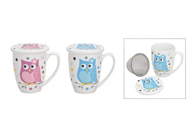 G. Wurm Tasse Teetasse Teebecher Set mit Sieb und Deckel Porzell, Porzellan G. Wurm Tasse Teetasse Teebecher Set mit Sieb und Deckel Porzell, Porzellan von G. Wurm