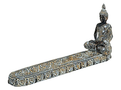 G. Wurm Räucherstäbchenhalter Buddha 25x6 cm Metall von G. Wurm