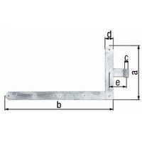 GAH - 312947 Torwinkelband 600x1000x60x120mm Stahl feuerverzinkt links oben 8 mm von GAH