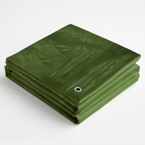 Abdeckplane Gewebeplane Professional Line 180g/m² grün, 4m x 6m = 24m², 24 verschiedene Größen wählbar!! Schutzplane Bootsplane Holzplane Plane mit Ösen für Poll Gartenmöbel Trampolin Auto wasserdicht reißfest wasserfest von G.F.