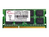 G.Skill PC3-8500 Arbeitsspeicher 4GB (1066 MHz, 204-polig) DDR3-RAM Kit von G.SKILL