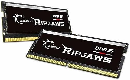 G.Skill RipJaws DDR5 SO-DIMM Serie (Intel XMP) 32GB (2X 16GB) 262pin DDR5 5600 CL40-40-40-89 1,10V Dual Channel Arbeitsspeicher F5-5600S4040A16GX2-RS von G.SKILL