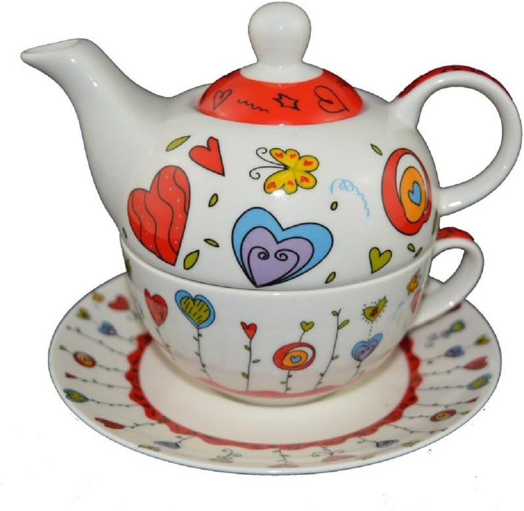 G.Wurm GmbH Teekanne Teekannen-Set mit Tasse+Teller rot G.Wurm GmbH Teekanne Teekannen-Set mit Tasse+Teller rot von G.Wurm GmbH