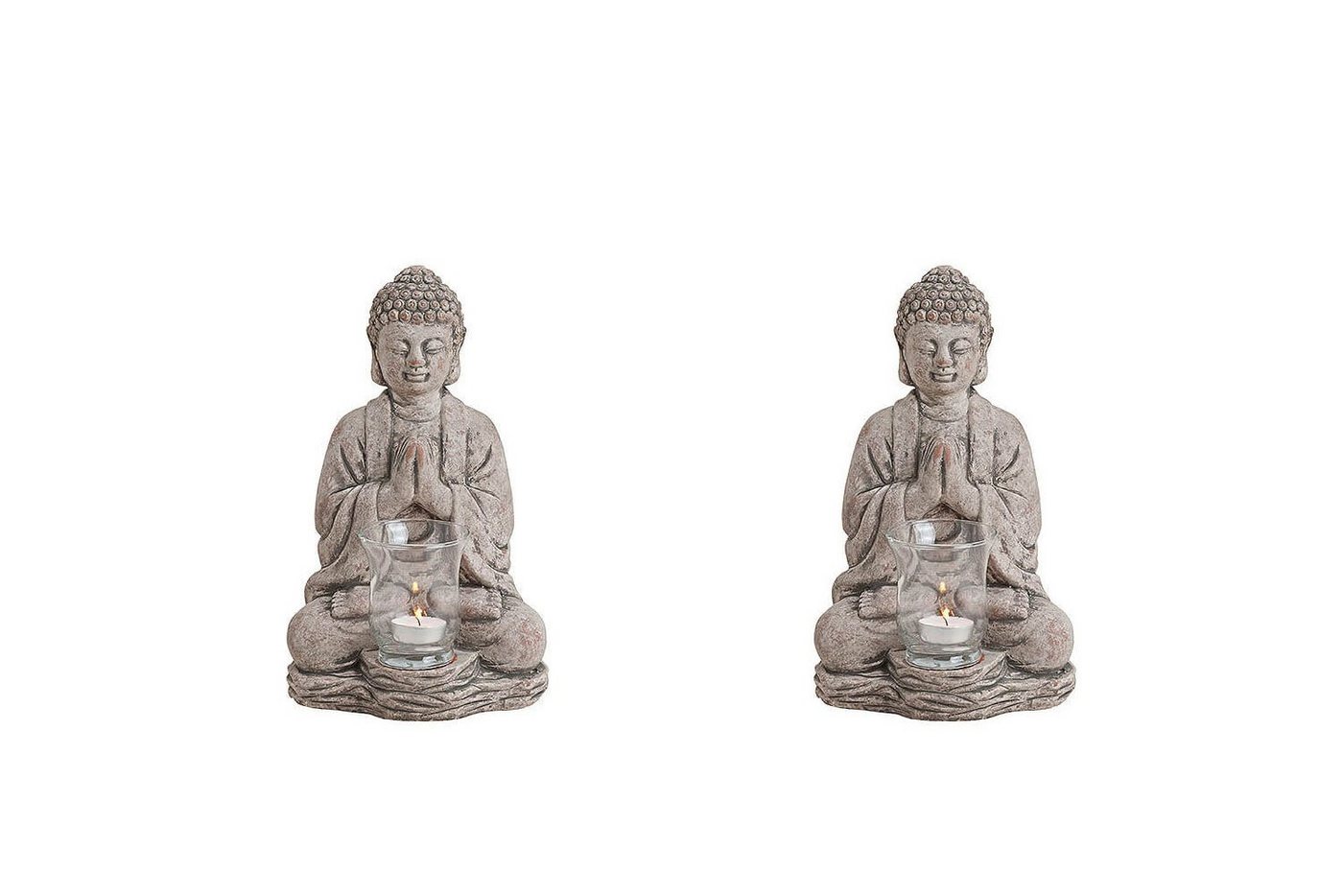 G.Wurm GmbH Teelichthalter Teelichthalter Buddha 2er-Set, ca. 18 x 15 x 30 cm G.Wurm GmbH Teelichthalter Teelichthalter Buddha 2er-Set, ca. 18 x 15 x 30 cm von G.Wurm GmbH
