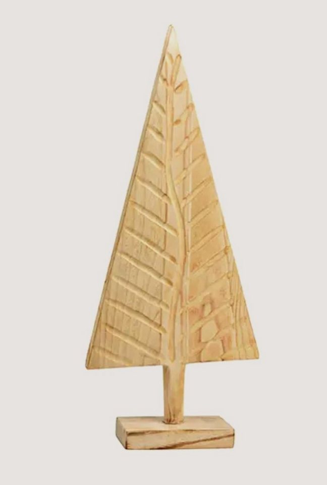 Kunstbaum Holz Tannenbaum Deko Weihnachten Natur 90 cm, G.Wurm GmbH, Höhe 90 cm, Extra Schmal von G.Wurm GmbH