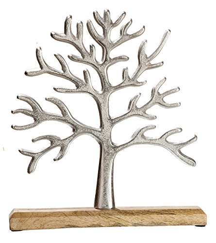G.i.l.d.e Lebensbaum Höhe 32 cm Baum des Lebens Material Alu/Holz Holzbase von G.i.l.d.e
