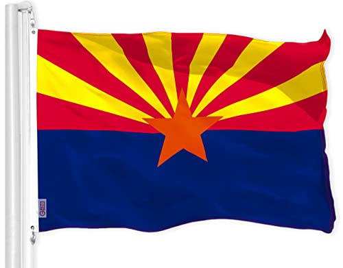 G128 Arizona State Flag 3x5 ft Printed messingösen 150d Polyester qualität Flagge innen/außen - viel Dicker und haltbarer als 100d und 75d Polyester von G128