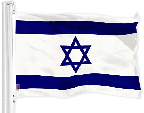 G128 Israel (Israeli) Flagge | 3x5 füße | Printed 150d - Indoor/Outdoor, leuchtende Farbe, Messing tüllen, qualität Polyester, viel Dicker haltbarer als 100d 75d Polyester von G128