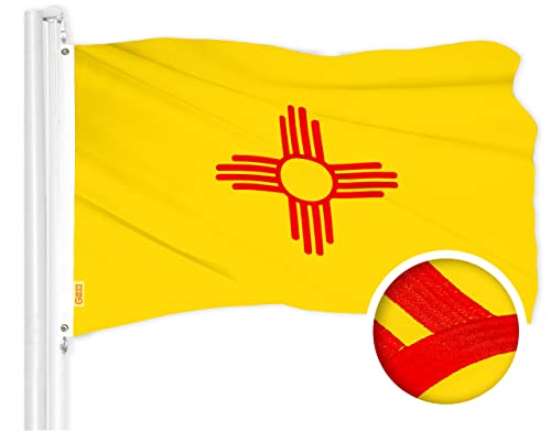 G128 Staatsflagge New Mexico | 6,3 x 1,2 m | ToughWeave Serie bestickt 300D Polyester | gesticktes Design, für drinnen und draußen, Messingösen G128 Staatsflagge New Mexico | 6,3 x 1,2 m | ToughWeave Serie bestickt 300D Polyester | gesticktes Design, für drinnen und draußen, Messingösen von G128