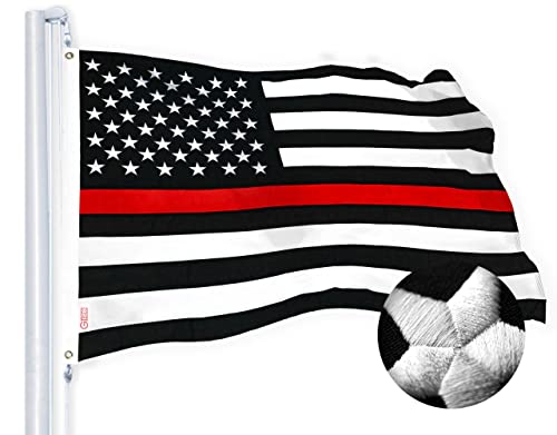 G128 Thin red line Flagge gestickte 3x5 ft Heavy Duty 220gsm Tough Spun Polyester us-amerikanische Flagge messingösen Honoring Feuer-kämpfer und emts schwarz weiß und rot us-Flagge von G128