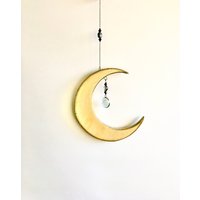 Glas Mond Mobile - Kristall Glasmond Suncatcher Hand Geschnitzter Pinienmond Weitere Farben Erhältlich Glas Mond Mobile - Kristall Glasmond Suncatcher Hand Geschnitzter Pinienmond Weitere Farben Erhältlich von G2B5DZine