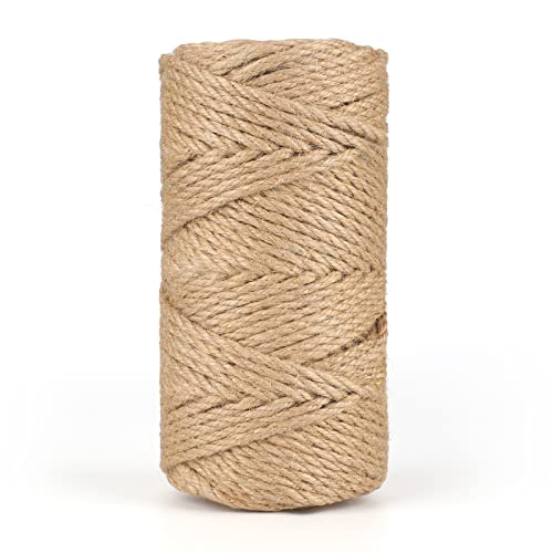 G2PLUS 50M Dick Hanfschnur,5MM Juteschnur Dick Jute Hanfseil,Jute Seil Jutekordel für Camping,Garten und Dekorieren von G2PLUS