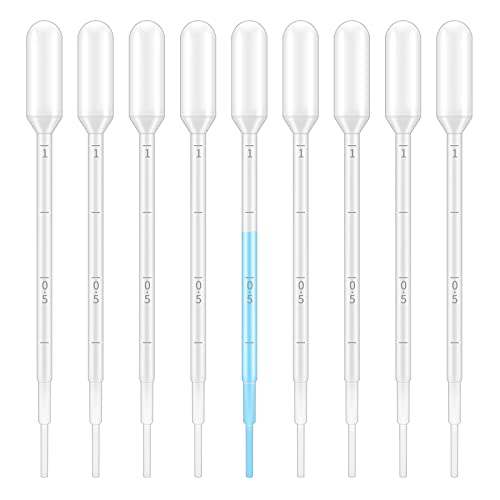 G2PLUS 100 STK Pipette Dropper 1ml Messpipette Futterpipette Dropper Polyethylen zum Experiment Medizin (1 ML) von G2PLUS