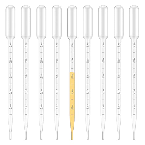 G2PLUS 100 STK Pipette Dropper 5ml Messpipette Futterpipette Dropper Polyethylen zum Experiment Medizin (5 ML) von G2PLUS