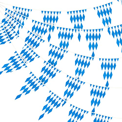 G2PLUS Oktoberfest Wimpelkette Deko, 10m Bayrische PE Wimpel Girlande, Oktoberfest Banner Bunnting Blau-Weiß für Oktoberfest Deutsches Bierfest und Bayrische Party G2PLUS Oktoberfest Wimpelkette Deko, 10m Bayrische PE Wimpel Girlande, Oktoberfest Banner Bunnting Blau-Weiß für Oktoberfest Deutsches Bierfest und Bayrische Party von G2PLUS