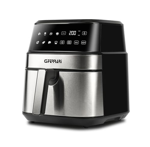 G3 Ferrari G10192 Luftfritteuse "Friggisano Big", 1700 W, 6,5 Liter, 8 Programme, digitales Display, Timer, einstellbare Temperatur, BPA/PFOA Safe, inklusive Rezeptbuch G3 Ferrari G10192 Luftfritteuse "Friggisano Big", 1700 W, 6,5 Liter, 8 Programme, digitales Display, Timer, einstellbare Temperatur, BPA/PFOA Safe, inklusive Rezeptbuch von G3 Ferrari