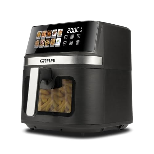 G3 Ferarri G10212 Friggisano 8L Luftfritteuse 8 Liter, 1700 W, digitales Farbdisplay, 10 Programme, Temperatur 80-200°C, BPA/PFOA Safe, Timer 60 min, Rezeptbuch im Lieferumfang enthalten von G3 Ferrari