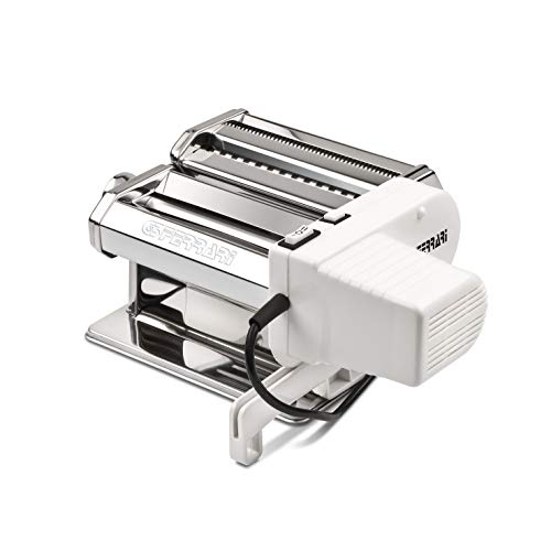 G3 Ferrari G20121 Nudelmaschine Sfoglia Mia, 15 cm Walzen, 9 Teigdickenstufen, 5 Pastasorten, Edelstahlgehäuse, Inklusive Zubehör, Weiß von G3 Ferrari